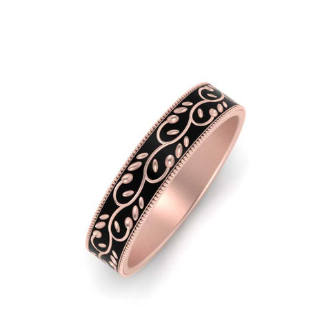 leaf-enamel-gold-mens-wedding-band-ring-in-rose-gold-fd9954bangle5-nl-rg