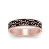 Load image into Gallery viewer, leaf-enamel-gold-mens-wedding-band-ring-in-rose-gold-fd9954bangle5-nl-rg