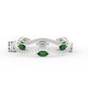 Load image into Gallery viewer, leaf-on-vine-diamond-wedding-band-with-marquise-emerald-in-white-gold-FD-ENR3211FBGEMGR-NL-WG-HW