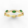 Load image into Gallery viewer, leaf-on-vine-diamond-wedding-band-with-marquise-emerald-in-yellow-gold-FD-ENR3211FBGEMGRANGLE5-NL-YG
