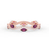 Load image into Gallery viewer, leaf-on-vine-diamond-wedding-band-with-marquise-pink-sapphire-in-rose-gold-FD-ENR3211FBGSADRPI-NL-RG