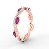 Load image into Gallery viewer, leaf-on-vine-diamond-wedding-band-with-marquise-pink-sapphire-in-rose-gold-FD-ENR3211FBGSADRPIANGLE2-NL-RG
