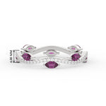 Load image into Gallery viewer, leaf-on-vine-diamond-wedding-band-with-marquise-pink-sapphire-in-white-gold-FD-ENR3211FBGSADRPI-NL-WG-HW
