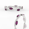 Load image into Gallery viewer, leaf-on-vine-diamond-wedding-band-with-marquise-pink-sapphire-in-white-gold-FD-ENR3211FBGSADRPIANGLE3-NL-WG