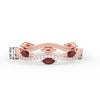 Load image into Gallery viewer, leaf-on-vine-diamond-wedding-band-with-marquise-ruby-in-rose-gold-FD-ENR3211FBGRUDR-NL-RG-HW