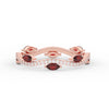 Load image into Gallery viewer, leaf-on-vine-diamond-wedding-band-with-marquise-ruby-in-rose-gold-FD-ENR3211FBGRUDR-NL-RG