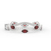 Load image into Gallery viewer, leaf-on-vine-diamond-wedding-band-with-marquise-ruby-in-white-gold-FD-ENR3211FBGRUDR-NL-WG-HW