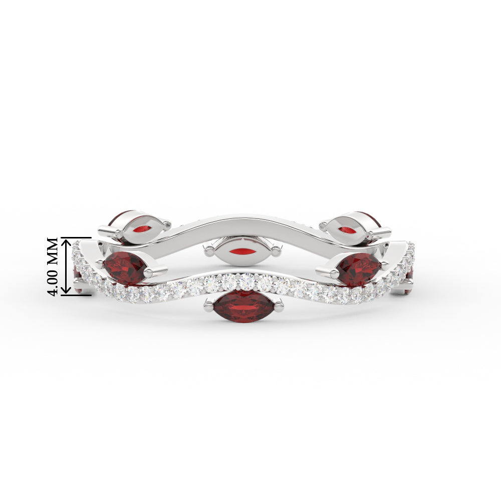 leaf-on-vine-diamond-wedding-band-with-marquise-ruby-in-white-gold-FD-ENR3211FBGRUDR-NL-WG-HW