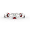 Load image into Gallery viewer, leaf-on-vine-diamond-wedding-band-with-marquise-ruby-in-white-gold-FD-ENR3211FBGRUDR-NL-WG