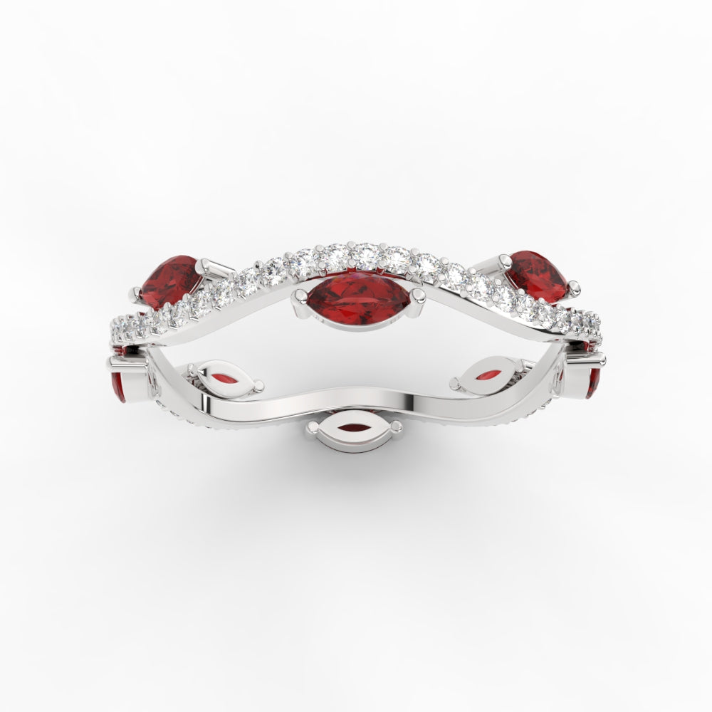 leaf-on-vine-diamond-wedding-band-with-marquise-ruby-in-white-gold-FD-ENR3211FBGRUDRANGLE5-NL-WG