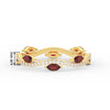 Load image into Gallery viewer, leaf-on-vine-diamond-wedding-band-with-marquise-ruby-in-yellow-gold-FD-ENR3211FBGRUDR-NL-YG-HW