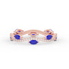 Load image into Gallery viewer, leaf-on-vine-diamond-wedding-band-with-marquise-sapphire-in-rose-gold-FD-ENR3211FBGSABL-NL-RG