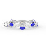 Load image into Gallery viewer, leaf-on-vine-diamond-wedding-band-with-marquise-sapphire-in-white-gold-FD-ENR3211FBGSABL-NL-WG-HW
