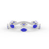 Load image into Gallery viewer, leaf-on-vine-diamond-wedding-band-with-marquise-sapphire-in-white-gold-FD-ENR3211FBGSABL-NL-WG