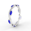 Load image into Gallery viewer, leaf-on-vine-diamond-wedding-band-with-marquise-sapphire-in-white-gold-FD-ENR3211FBGSABLANGLE2-NL-WG