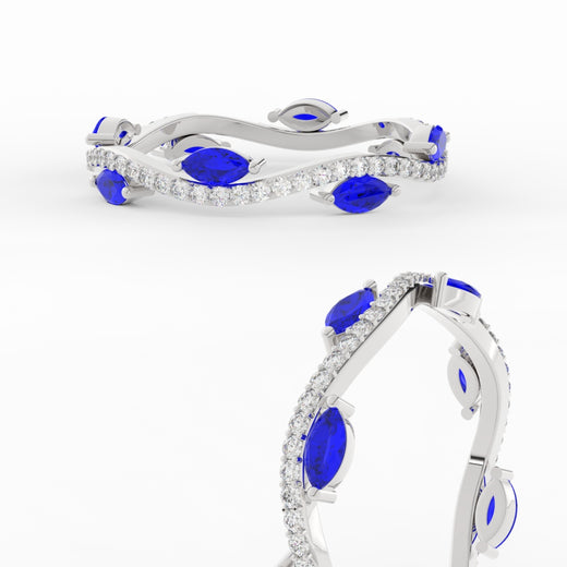 leaf-on-vine-diamond-wedding-band-with-marquise-sapphire-in-white-gold-FD-ENR3211FBGSABLANGLE3-NL-WG