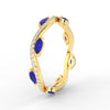 Load image into Gallery viewer, leaf-on-vine-diamond-wedding-band-with-marquise-sapphire-in-yellow-gold-FD-ENR3211FBGSABLANGLE2-NL-YG