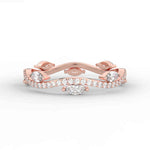 Load image into Gallery viewer, leaf-on-vine-wedding-band-with-marquise-diamond-in-rose-gold-fdenr3211fbsleep-nl-rg
