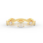 Load image into Gallery viewer, leaf-on-vine-wedding-band-with-marquise-diamond-in-yellow-gold-FD-ENR3211FB-NL-YG
