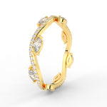 Load image into Gallery viewer, leaf-on-vine-wedding-band-with-marquise-diamond-in-yellow-gold-FD-ENR3211FBANGLE2-NL-YG
