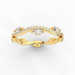 Load image into Gallery viewer, leaf-on-vine-wedding-band-with-marquise-diamond-in-yellow-gold-FD-ENR3211FBANGLE5-NL-YG
