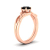 Load image into Gallery viewer, leaf-vine-round-solitaire-black-diamond-wedding-ring-set-in-rose-gold-fdens11688rogblackangle2-nl-rg.jpg?v=1777270309