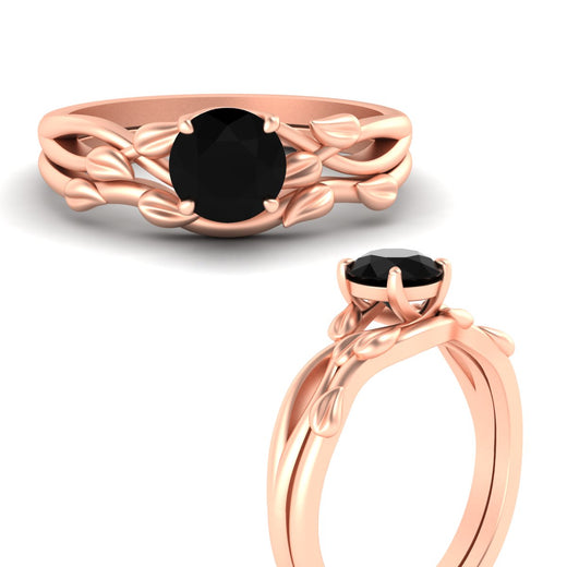 leaf-vine-round-solitaire-black-diamond-wedding-ring-set-in-rose-gold-fdens11688rogblackangle3-nl-rg.jpg?v=1777270309