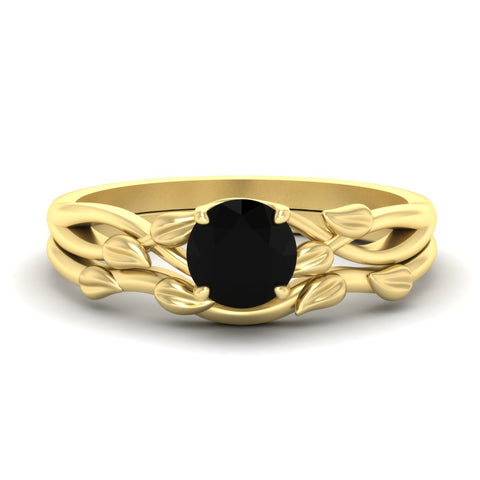 leaf-vine-round-solitaire-black-diamond-wedding-ring-set-in-yellow-gold-fdens11688rogblacksleep-nl-yg.jpg?v=1777270309