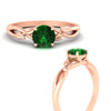 Load image into Gallery viewer, leaf-vine-round-solitaire-emerald-engagement-ring-in-rose-gold-fdens11688rorgemgrangle3-nl-rg.jpg?v=1777267104