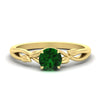 Load image into Gallery viewer, leaf-vine-round-solitaire-emerald-engagement-ring-in-yellow-gold-fdens11688rorgemgrsleep-nl-yg.jpg?v=1777267103