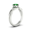 Load image into Gallery viewer, leaf-vine-round-solitaire-emerald-wedding-ring-set-in-white-gold-fdens11688rogemgrangle2-nl-wg.jpg?v=1777270309