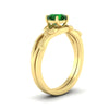 Load image into Gallery viewer, leaf-vine-round-solitaire-emerald-wedding-ring-set-in-yellow-gold-fdens11688rogemgrangle2-nl-yg.jpg?v=1777270309