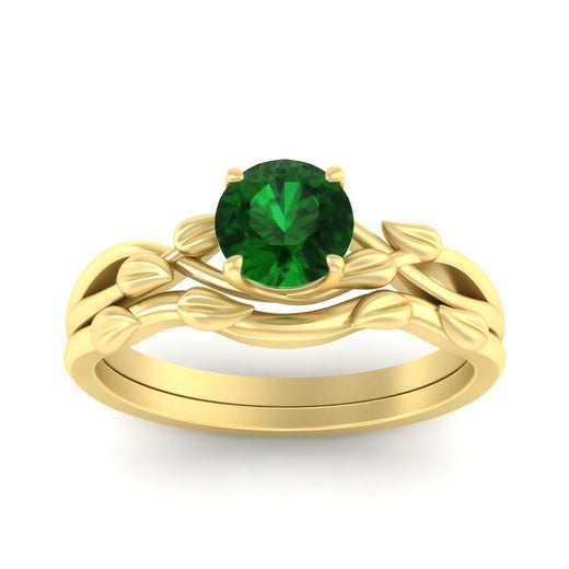 leaf-vine-round-solitaire-emerald-wedding-ring-set-in-yellow-gold-fdens11688rogemgrangle5-nl-yg.jpg?v=1777270309