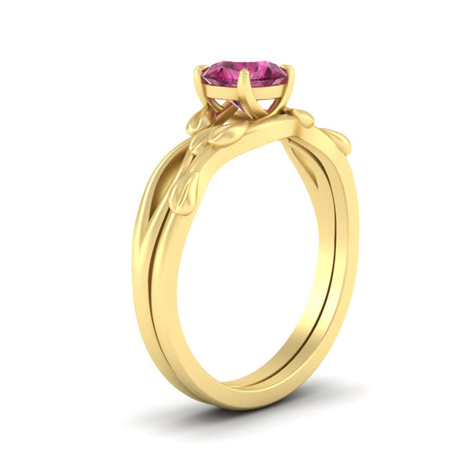leaf-vine-round-solitaire-pink-sapphire-wedding-ring-set-in-yellow-gold-fdens11688rogsadrpiangle2-nl-yg.jpg?v=1777270309