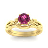 Load image into Gallery viewer, leaf-vine-round-solitaire-pink-sapphire-wedding-ring-set-in-yellow-gold-fdens11688rogsadrpiangle5-nl-yg.jpg?v=1777270309