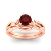 Load image into Gallery viewer, leaf-vine-round-solitaire-ruby-wedding-ring-set-in-rose-gold-fdens11688rogrudrangle5-nl-rg.jpg?v=1777270309