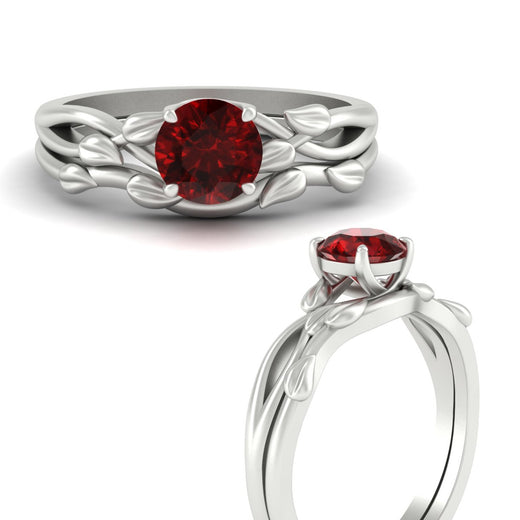 leaf-vine-round-solitaire-ruby-wedding-ring-set-in-white-gold-fdens11688rogrudrangle3-nl-wg.jpg?v=1777270309
