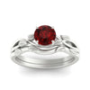 Load image into Gallery viewer, leaf-vine-round-solitaire-ruby-wedding-ring-set-in-white-gold-fdens11688rogrudrangle5-nl-wg.jpg?v=1777270309