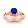 Load image into Gallery viewer, leaf-vine-round-solitaire-sapphire-wedding-ring-set-in-rose-gold-fdens11688rogsablangle5-nl-rg.jpg?v=1777270309