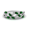 Load image into Gallery viewer, leaf-wide-emerald-wedding-band-in-white-gold-FD9476GEMGR-NL-WG.jpg