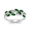 Load image into Gallery viewer, leaf-wide-emerald-wedding-band-in-white-gold-FD9476GEMGR-NL-WG.jpg