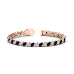 Load image into Gallery viewer, Leaning Pear Cut Diamond Tennis Bracelet
