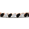 Load image into Gallery viewer, Leaning Pear Cut Diamond Tennis Bracelet