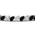 Thumbnail 85 - Leaning Pear Cut Diamond Tennis Bracelet