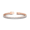 Load image into Gallery viewer, Leaning Pear Cut Diamond Tennis Bracelet