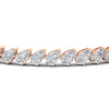 Load image into Gallery viewer, Leaning Pear Cut Diamond Tennis Bracelet