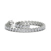 Load image into Gallery viewer, Leaning Pear Cut Diamond Tennis Bracelet