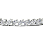 Load image into Gallery viewer, Leaning Pear Cut Diamond Tennis Bracelet
