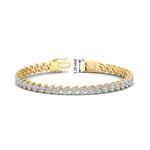 Load image into Gallery viewer, Leaning Pear Cut Diamond Tennis Bracelet
