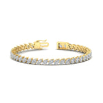 Load image into Gallery viewer, Leaning Pear Cut Diamond Tennis Bracelet
